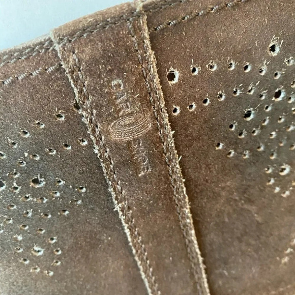 The Car Shoe Prada Suede Tall Boots Perforated - Picture 2 of 9